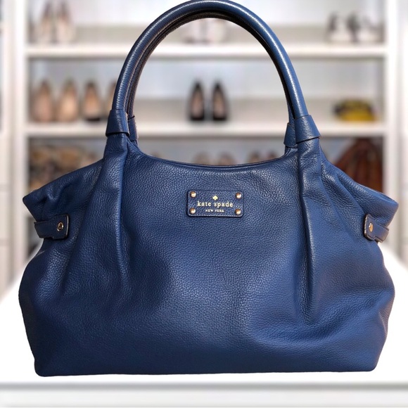 Kate Spade Blue Leather Shoulder Bag - Picture 1 of 9